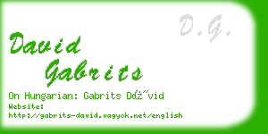 david gabrits business card